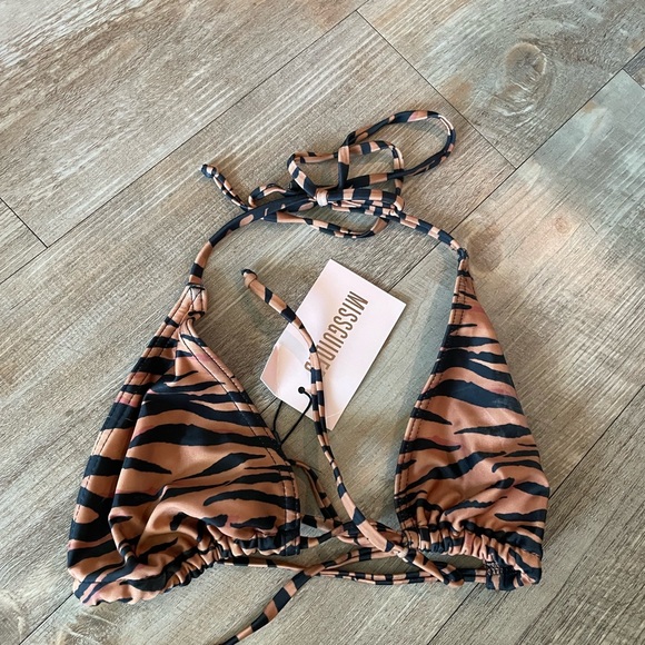 Brown tiger stripe bikini set - Picture 3 of 4